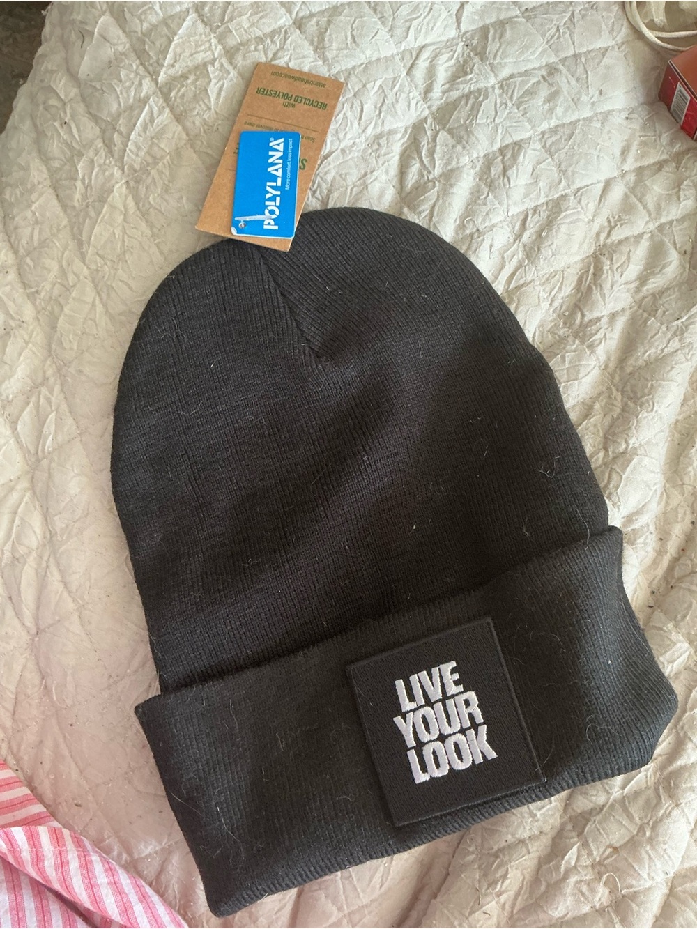 LIVE YOUR LOOK Black Knit Beanie - Men